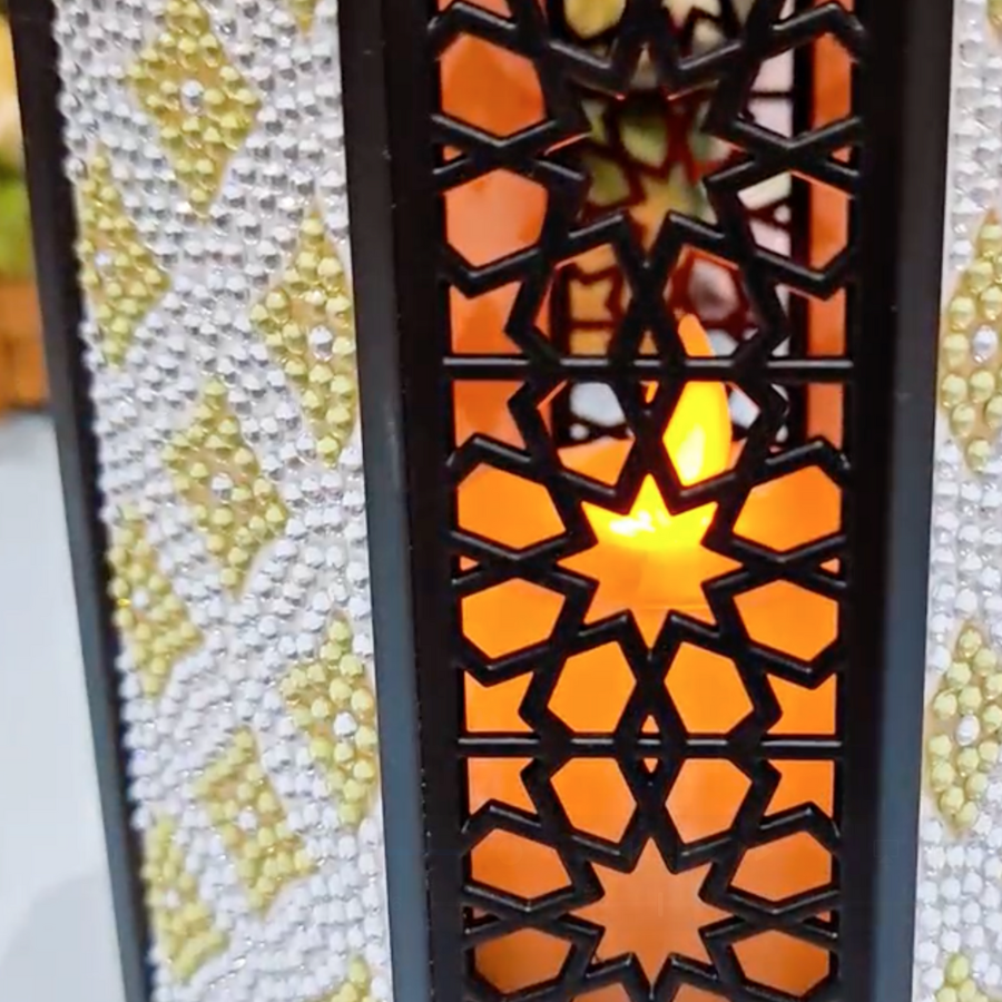 Candle Lantern LED Crystal Art Decoration Kit Set 5