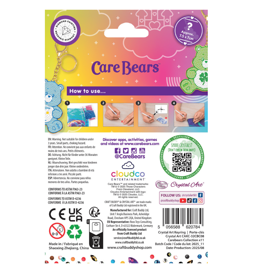 Care Bears Crystal Art Keyring - Blind Bag
