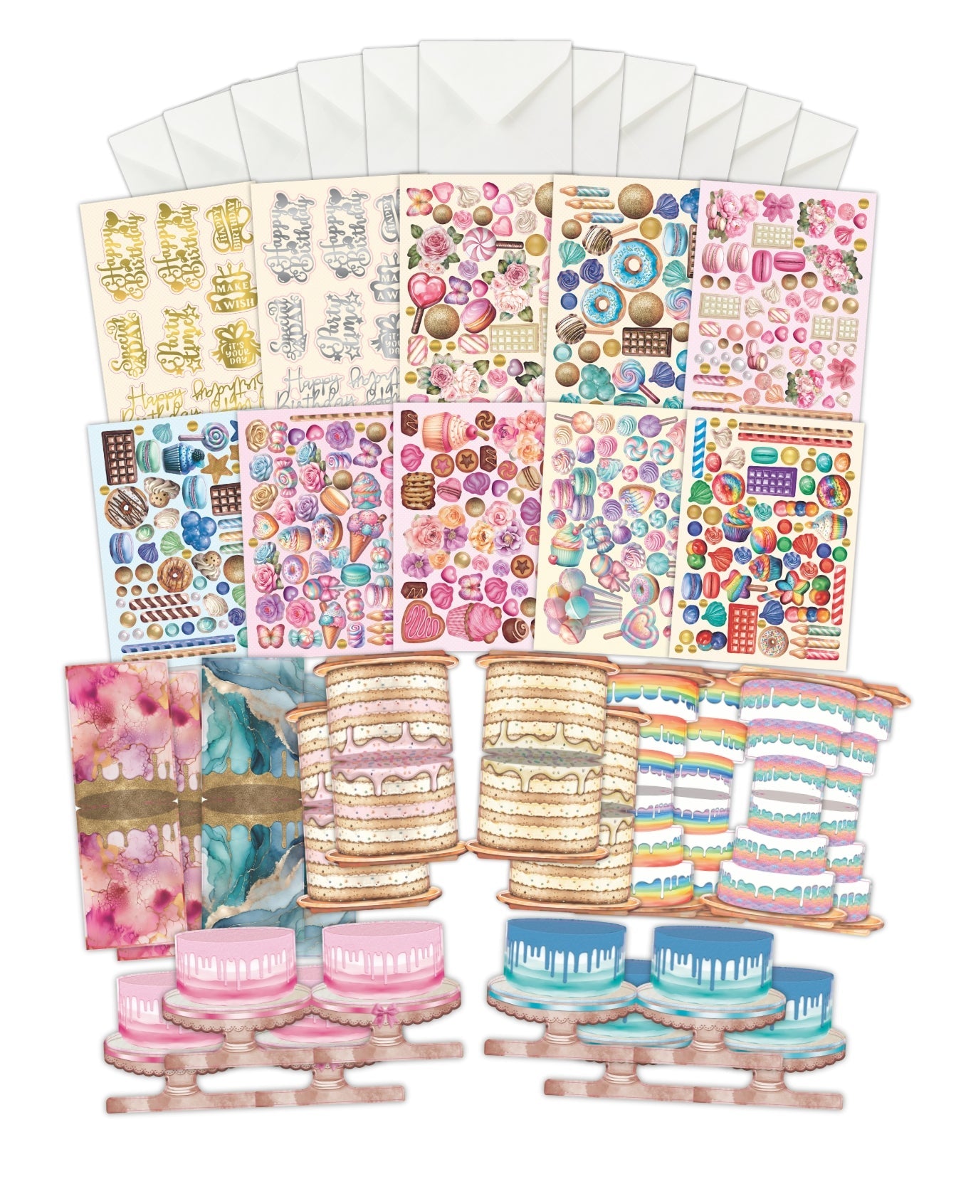 Celebration Cakes Card Collection Card Making Kit x 24