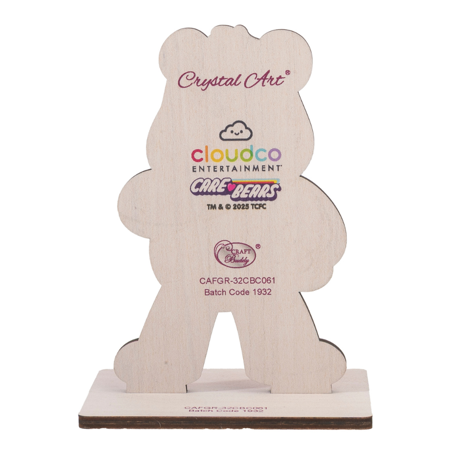 Cheer Bear Crystal Art Buddies Care Bears back