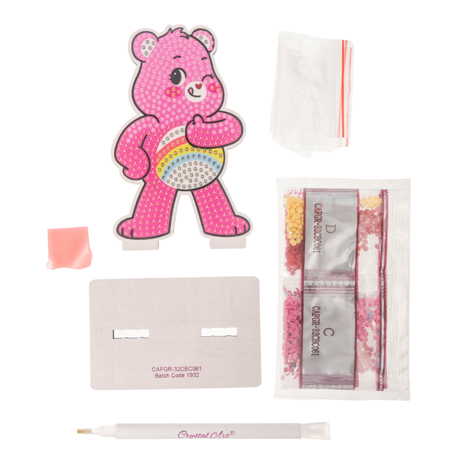 Cheer Bear Crystal Art Buddies Care Bears contents