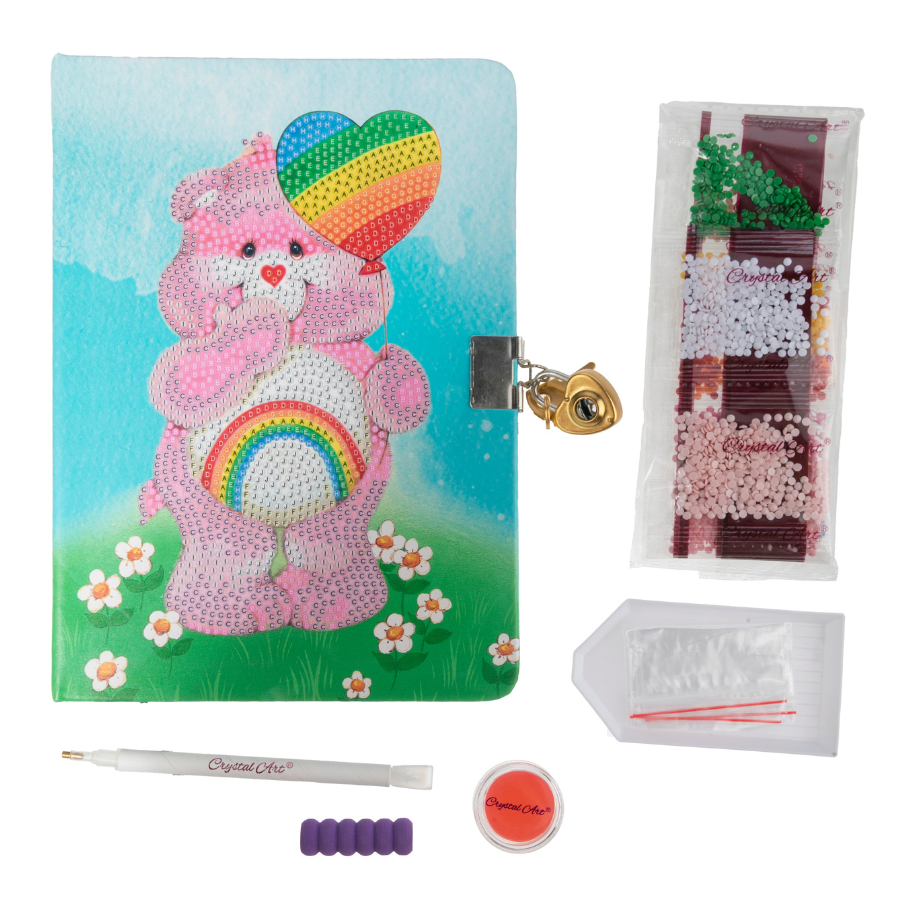 Cheer Bear Crystal Art Secret Diary Care Bears contents