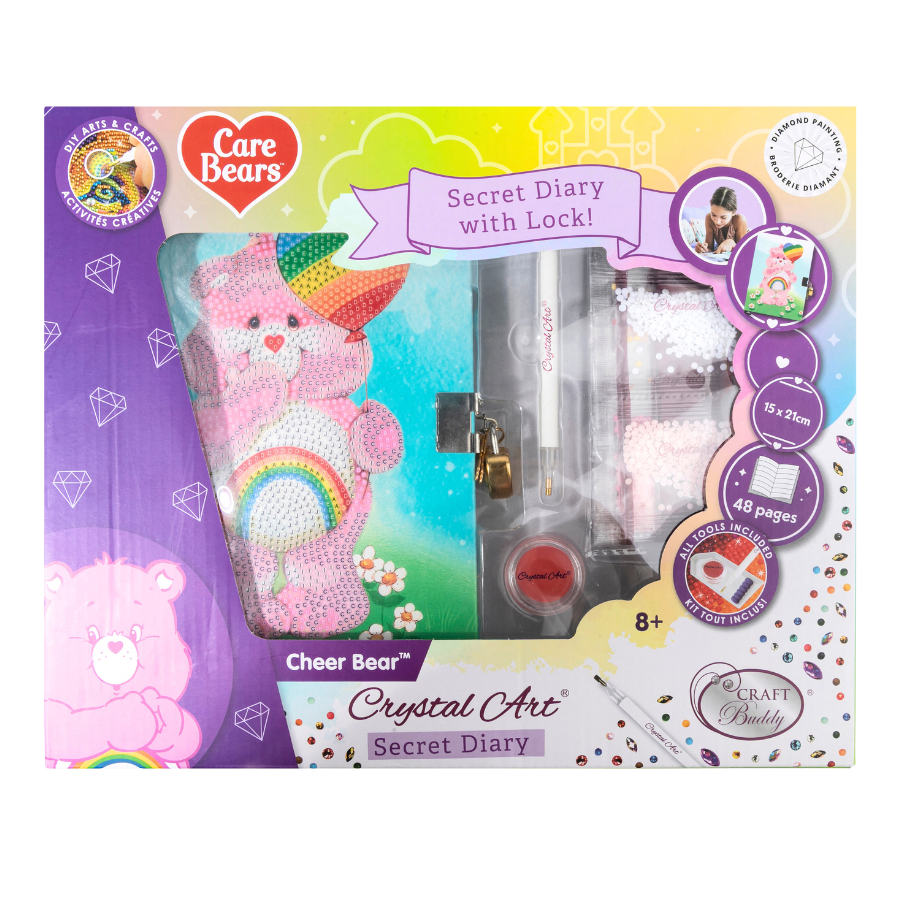 Cheer Bear Crystal Art Secret Diary Care Bears pack