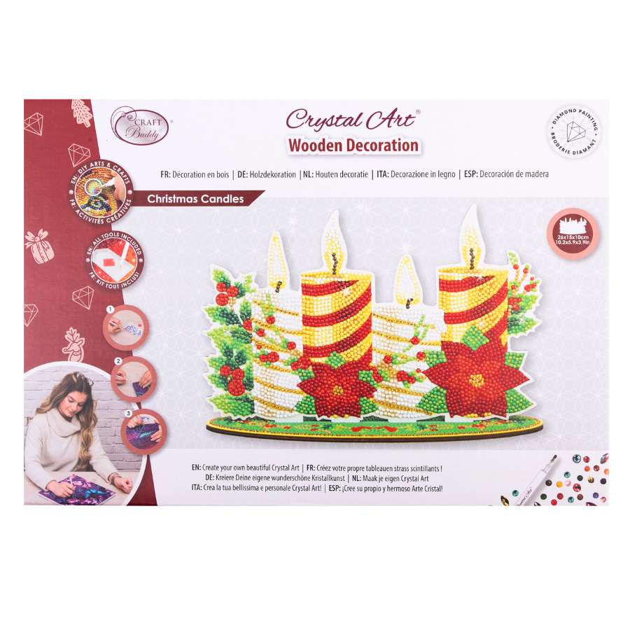 Christmas Candles Crystal Art 3D Scene Kit 8