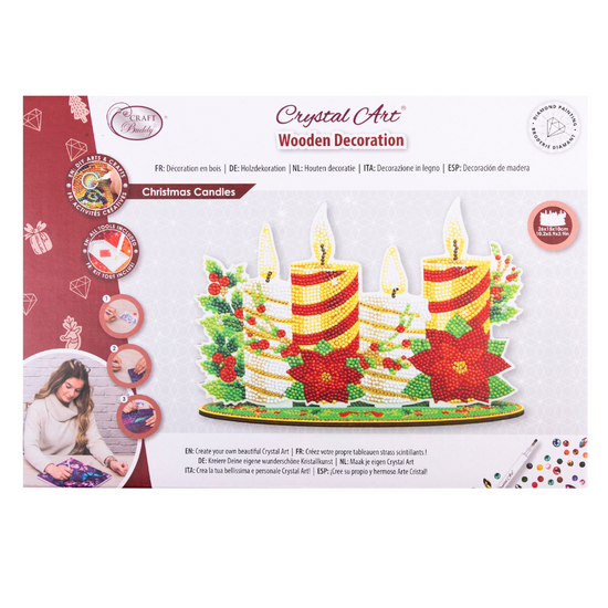 Christmas Candles Crystal Art 3D Scene Kit 8