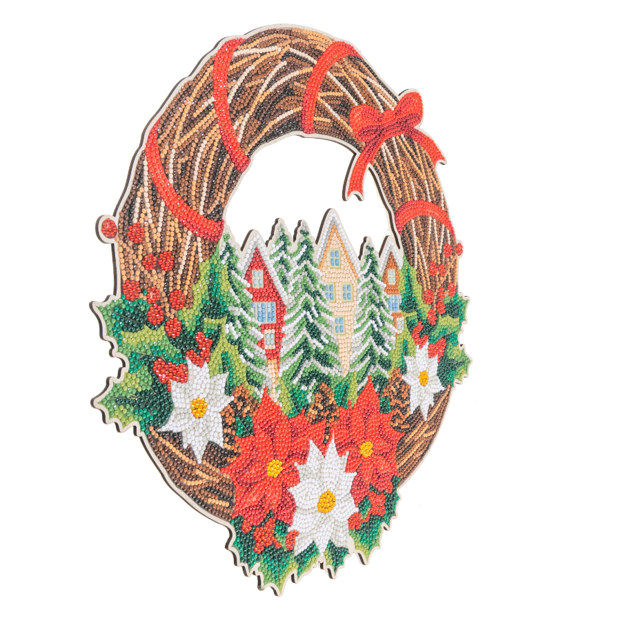 Christmas Crystal Art Wreath Kit side2