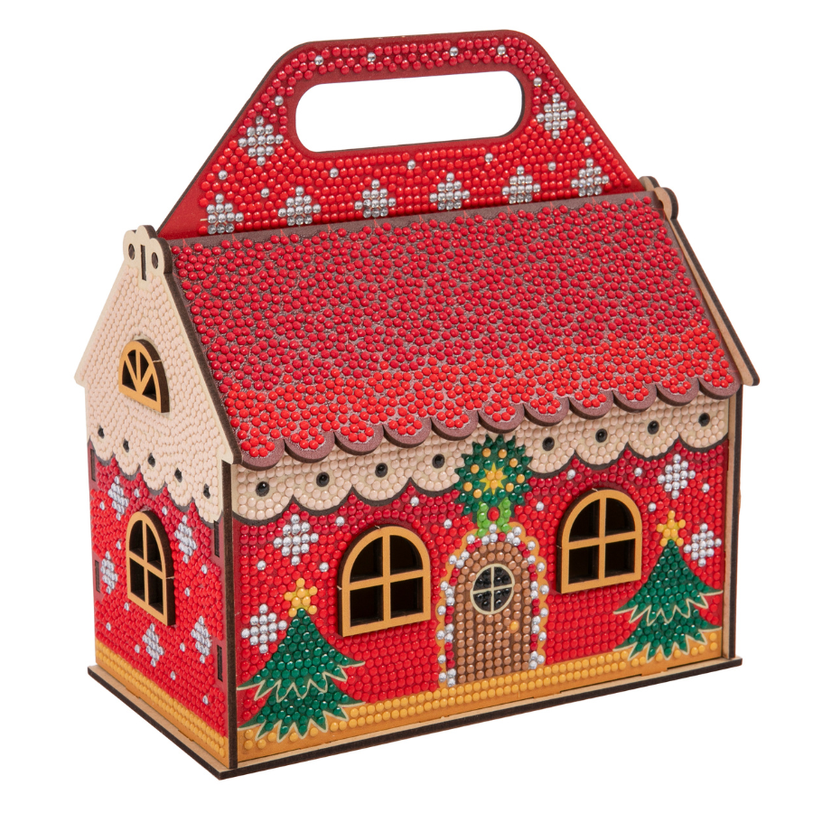 Christmas House Crystal Art Wooden Decoration 3