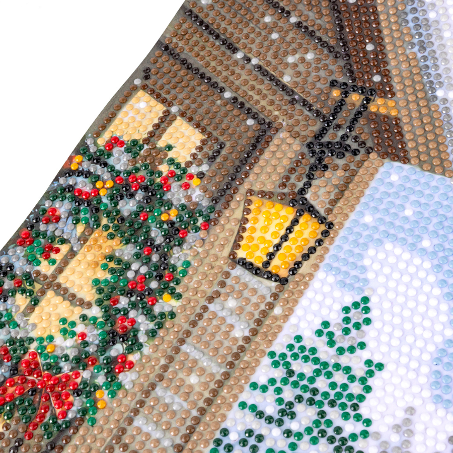 Christmas In The Garden Crystal Art Scroll Kit 40x50cm