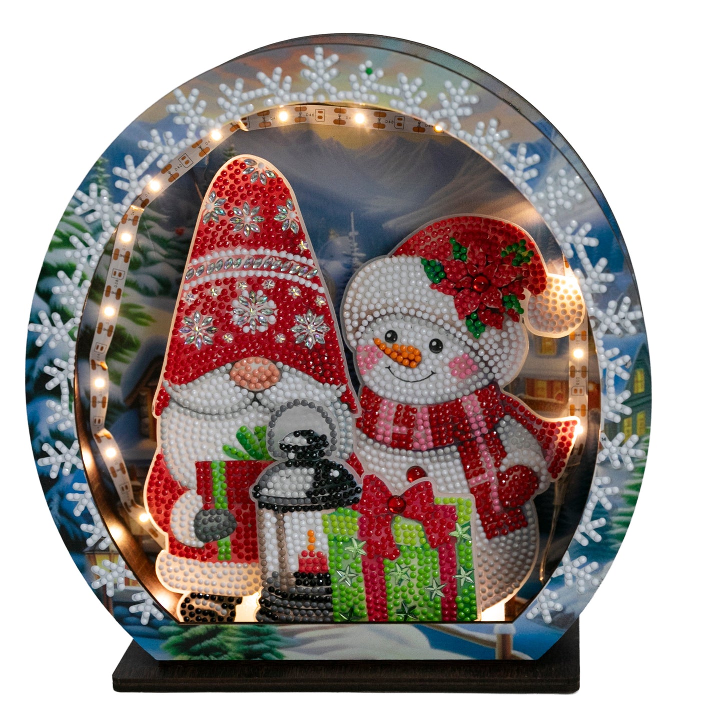 "Christmas Scene" Crystal Art LED 3D Scene Kit