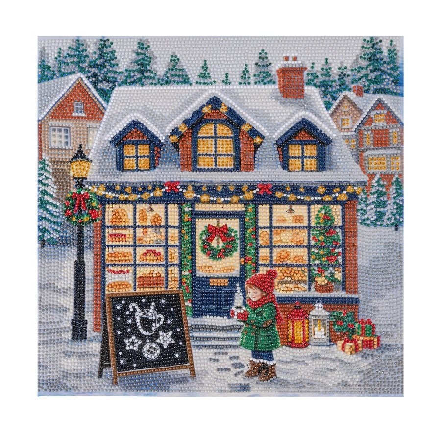 Christmas Shop Crystal Art Canvas Kit 35x35cm