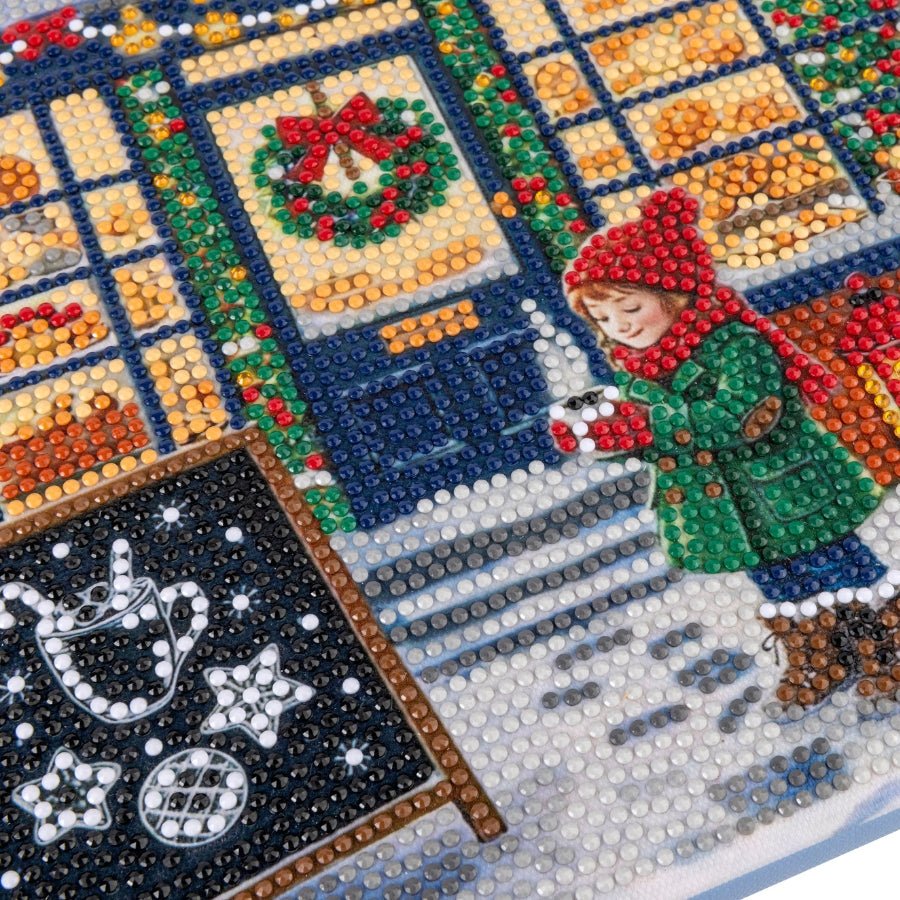 Christmas Shop Crystal Art Canvas Kit 35x35cm
