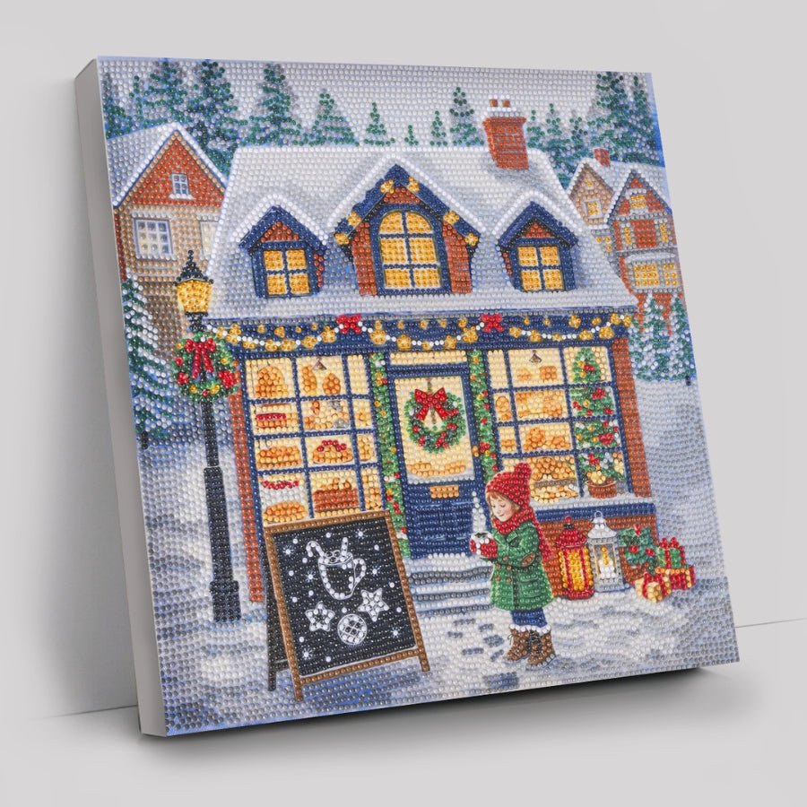 Christmas Shop Crystal Art Canvas Kit 35x35cm