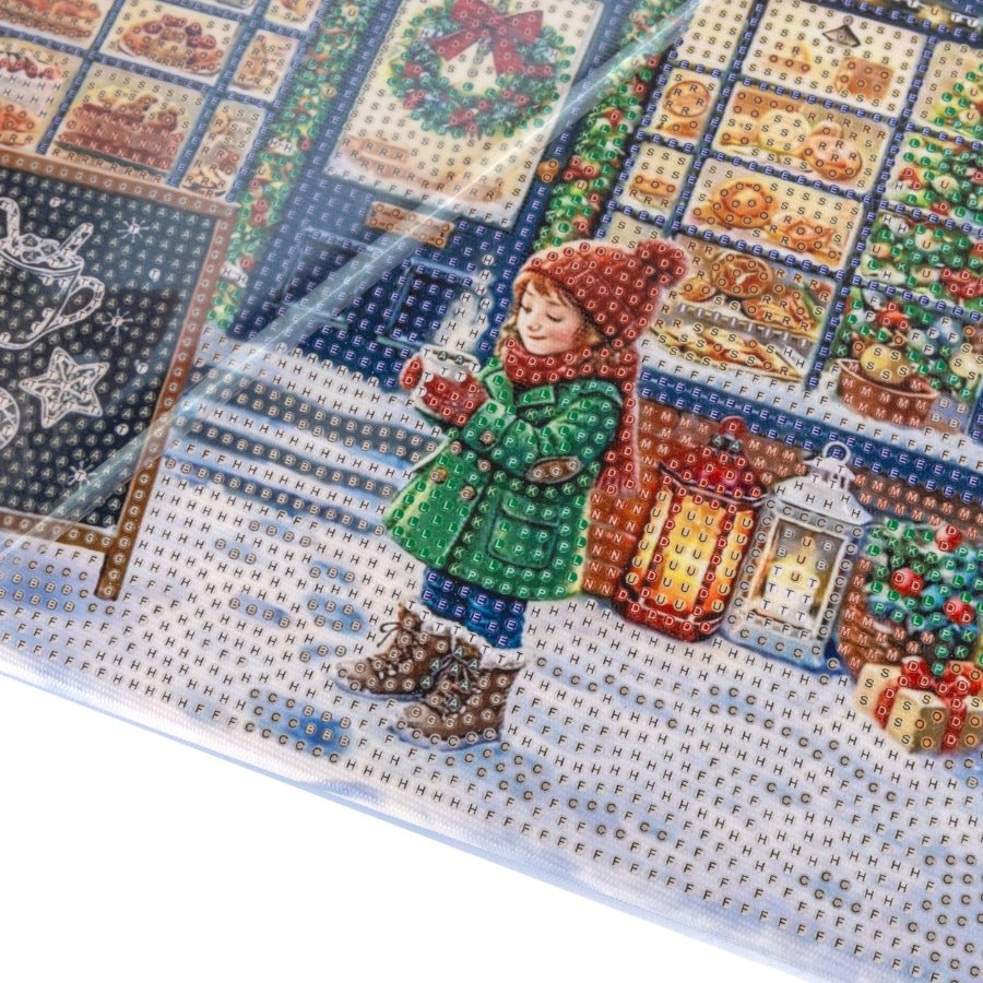 Christmas Shop Crystal Art Canvas Kit 35x35cm