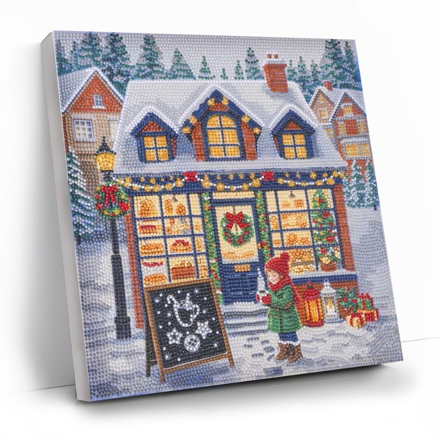 Christmas Shop Crystal Art Canvas Kit 35x35cm
