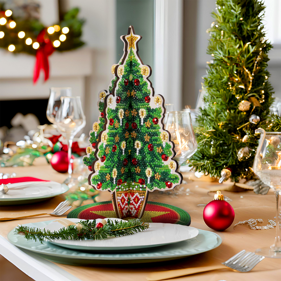 Christmas Tree 3D Crystal Art Scene 1