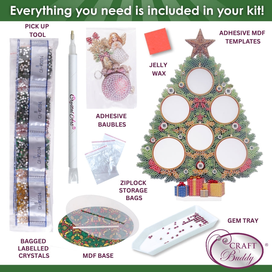 Christmas Tree Crystal Art Decoration Kit