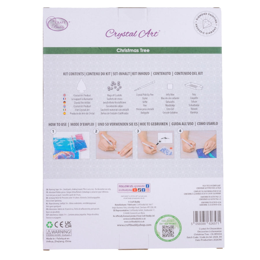 Christmas Tree Crystal Art Decoration Kit