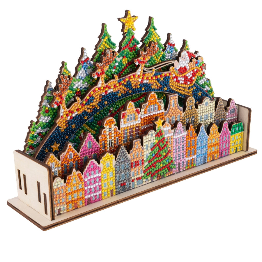 Christmas Village Crystal Art 3D Buildable Scene Kit