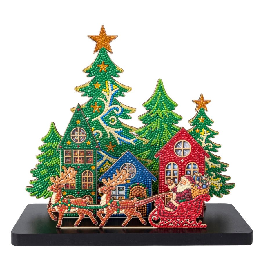 Christmas Village Crystal Art 3D Buildable Scene Kit