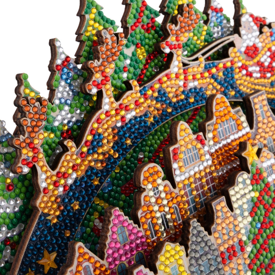 Christmas Village Crystal Art 3D Buildable Scene Kit