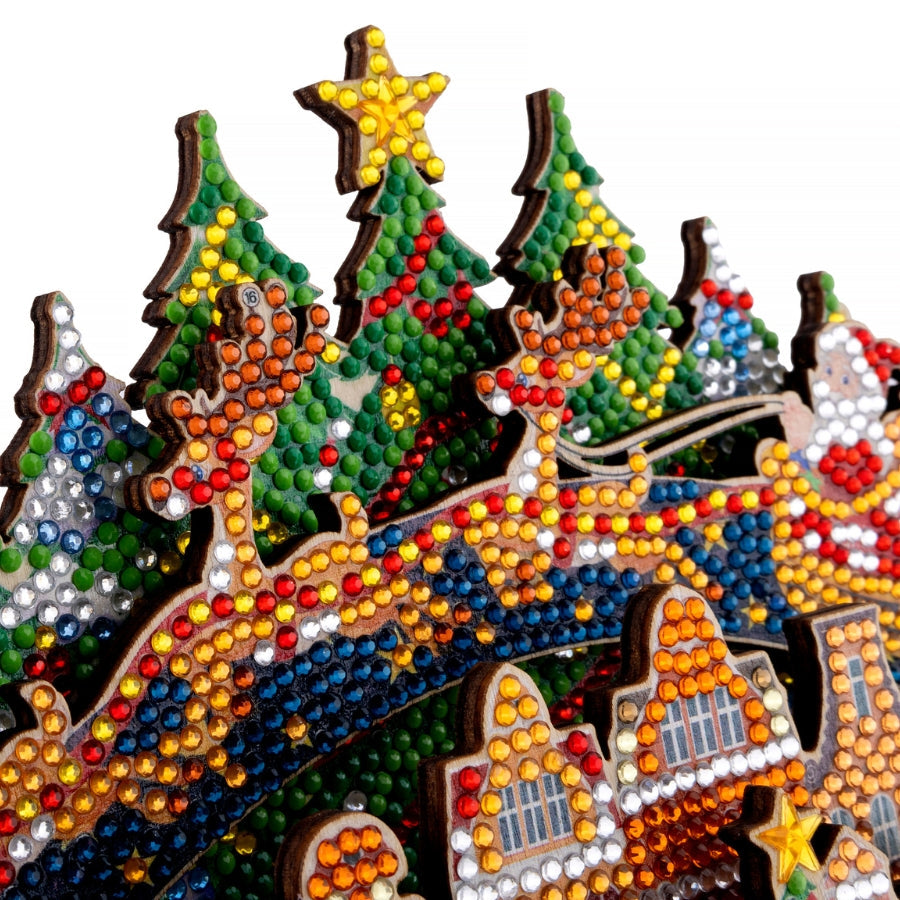 Christmas Village Crystal Art 3D Buildable Scene Kit