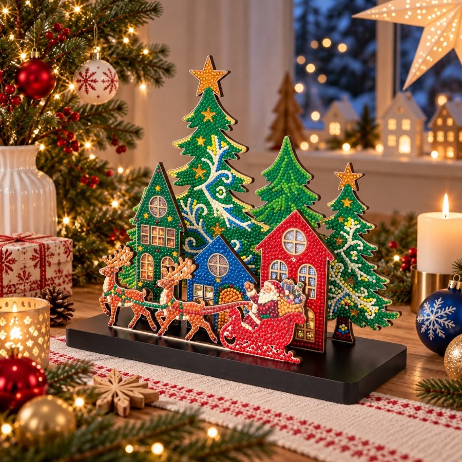 Christmas Village Crystal Art 3D Buildable Scene Kit