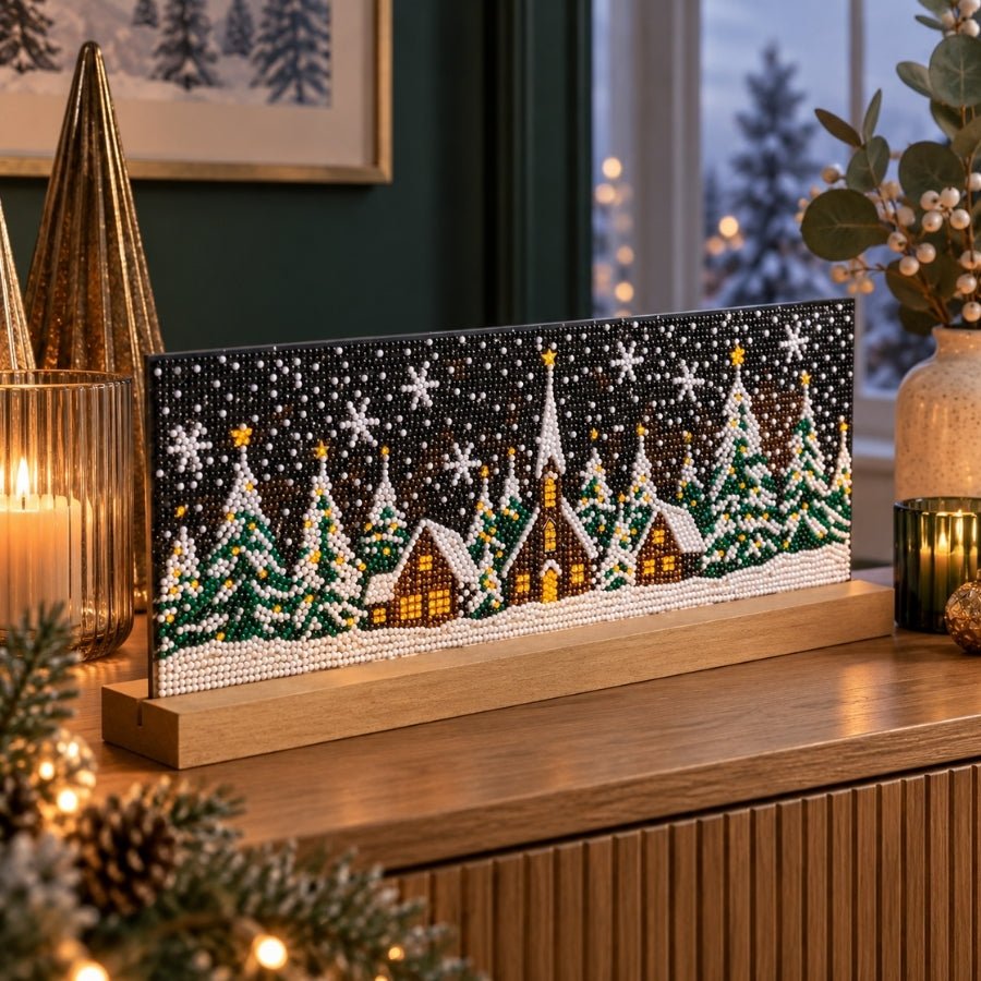 Christmas Village Crystal Art Decoration Kit