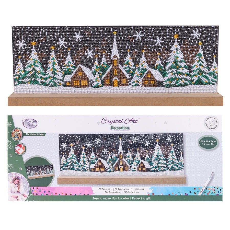Christmas Village Crystal Art Decoration Kit