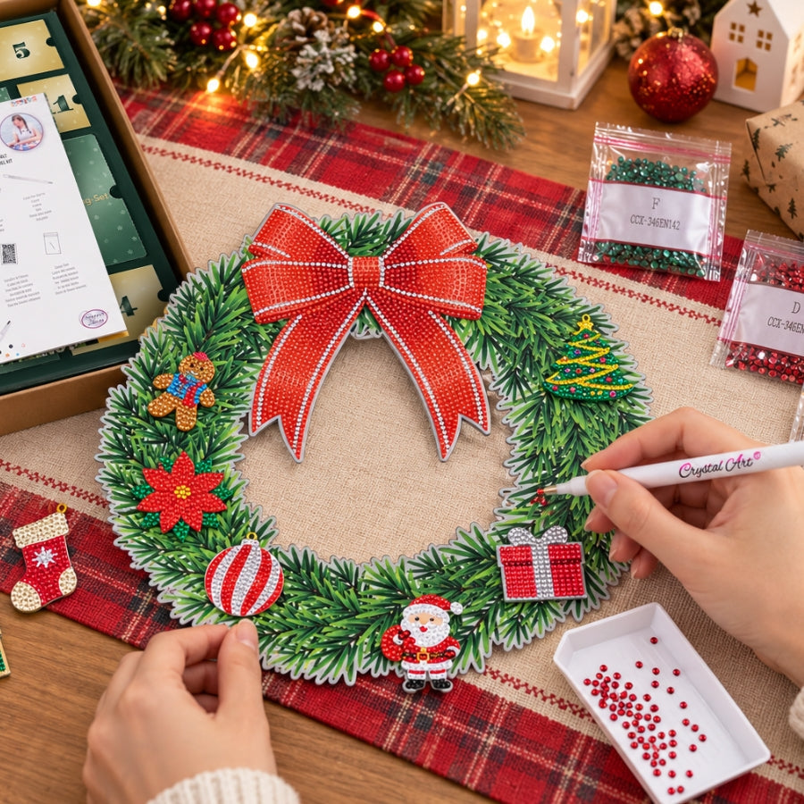 Christmas Wreath Crystal Art Advent Calendar Kit