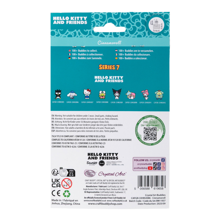 Cinnamoroll Crystal Art Buddies Hello Kitty Series 7