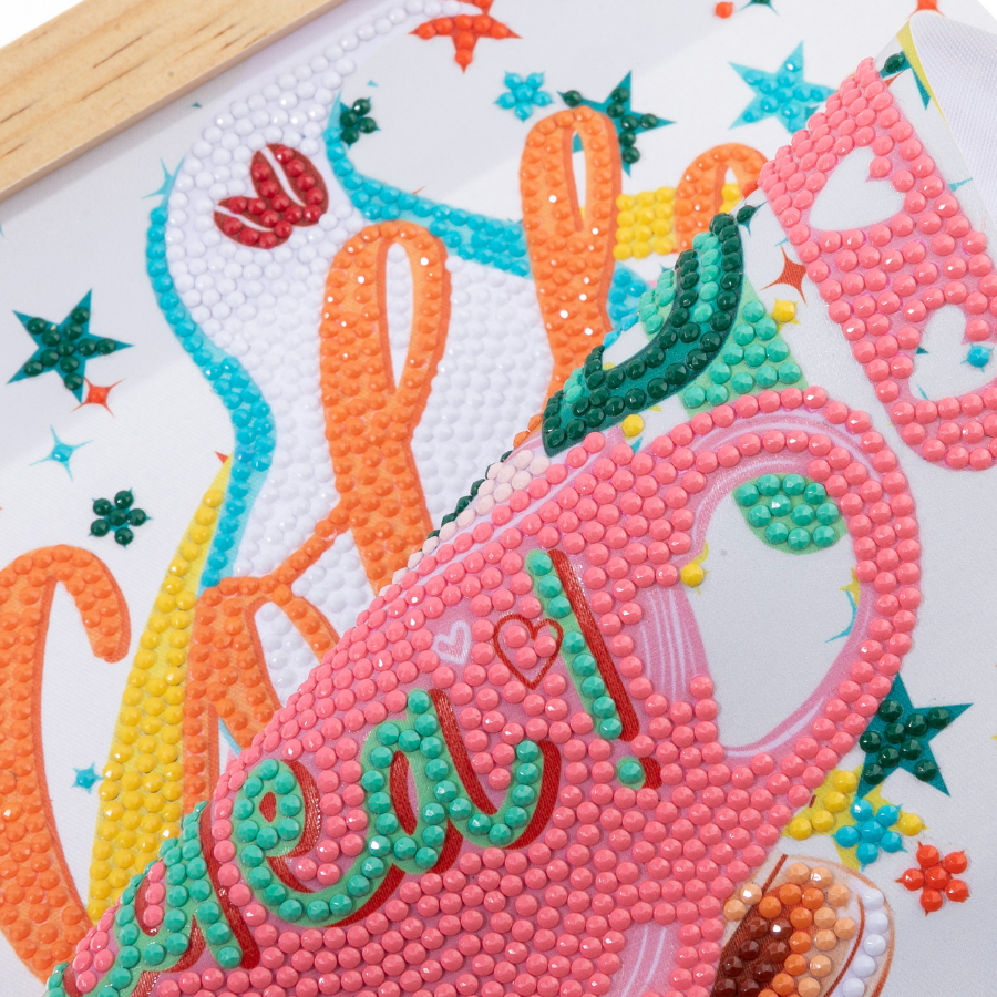 Coffee Mini Crystal Art Scroll Kit 20x30 5