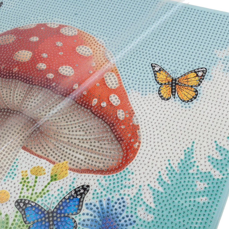 Colourful Mushrooms Crystal Art Canvas Kit 40x50cm