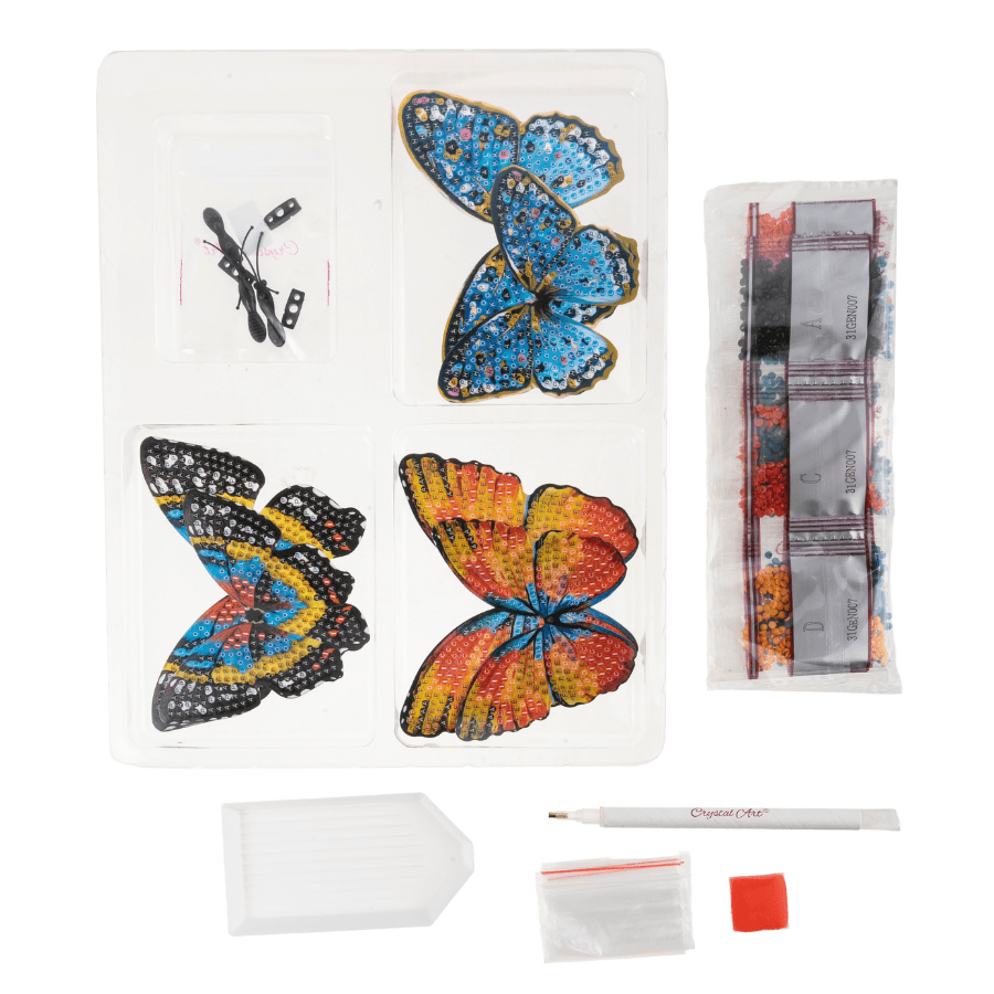 Crystal Art 3D Butterflies Decoration Kit Set3 3