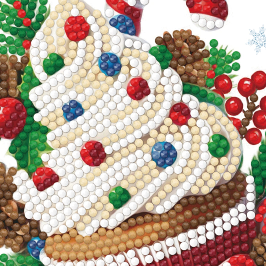 Christmas Cupcake Crystal Art Card Kit 12x17cm