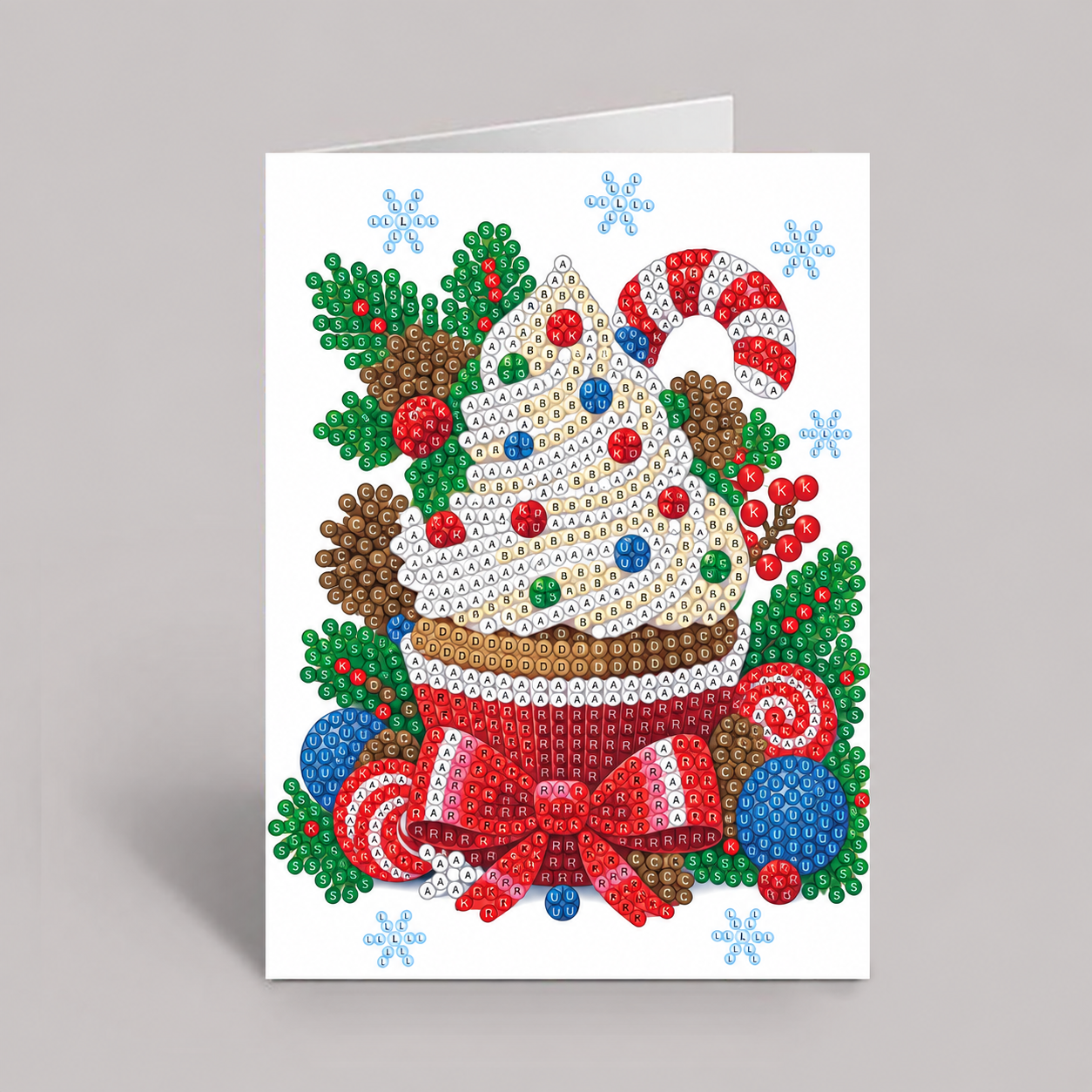Christmas Cupcake Crystal Art Card Kit 12x17cm