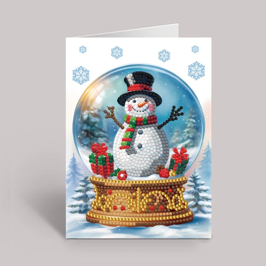 Jolly Snowman Crystal Art Card Kit 12x17cm