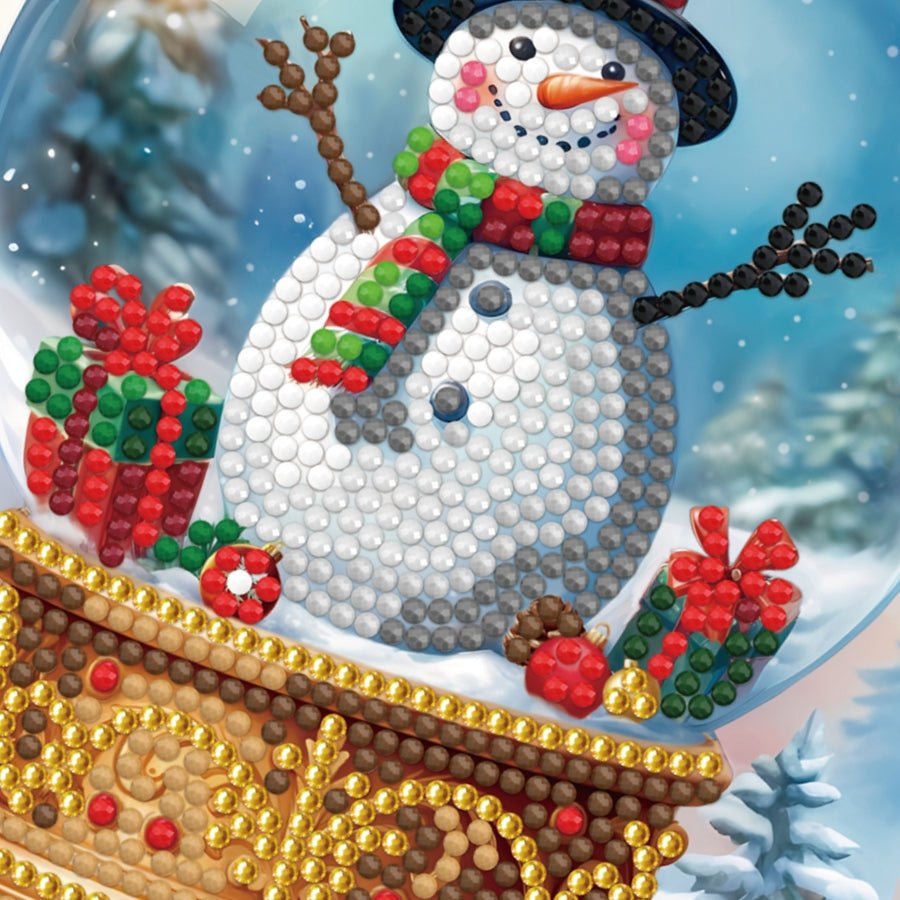 Jolly Snowman Crystal Art Card Kit 12x17cm