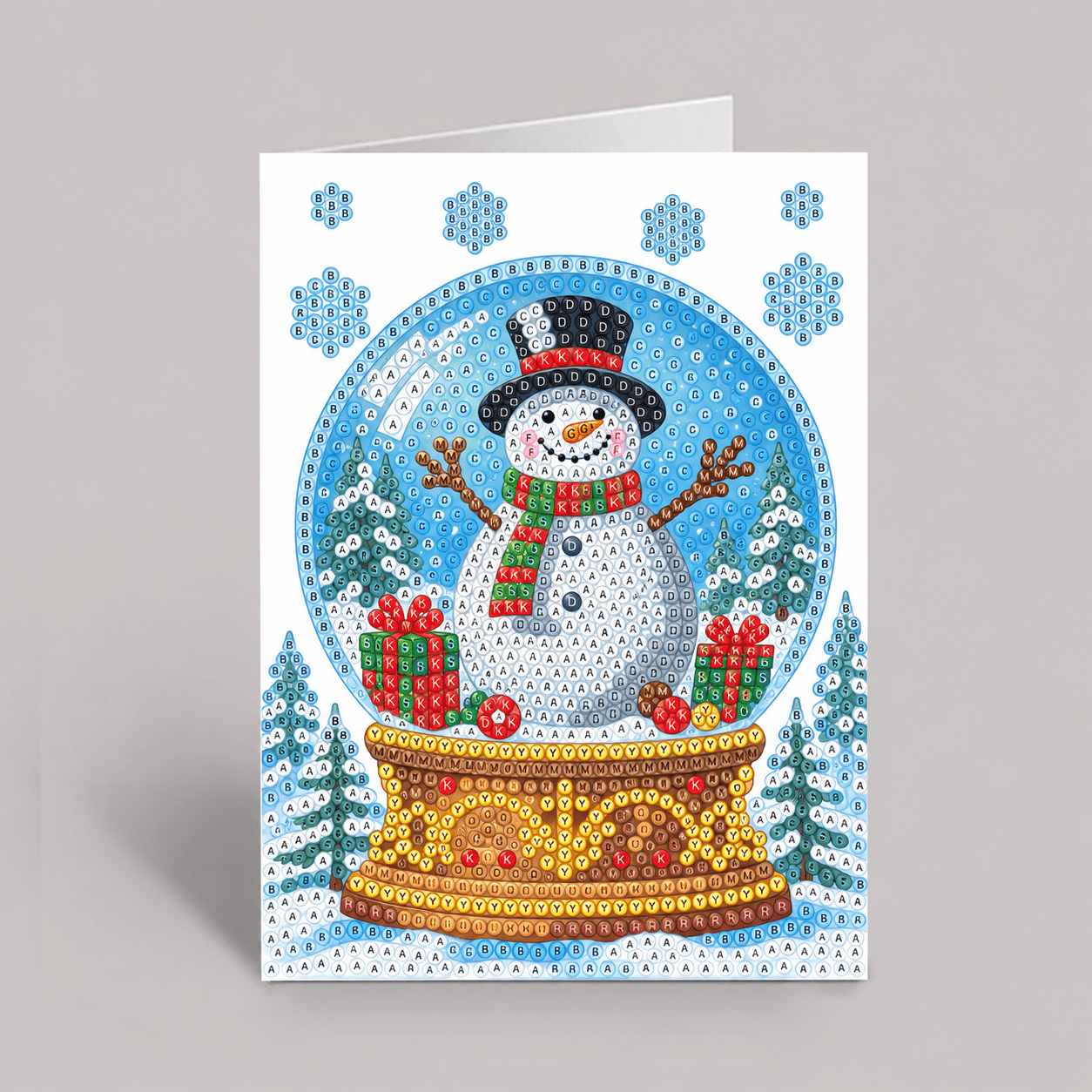 Jolly Snowman Crystal Art Card Kit 12x17cm