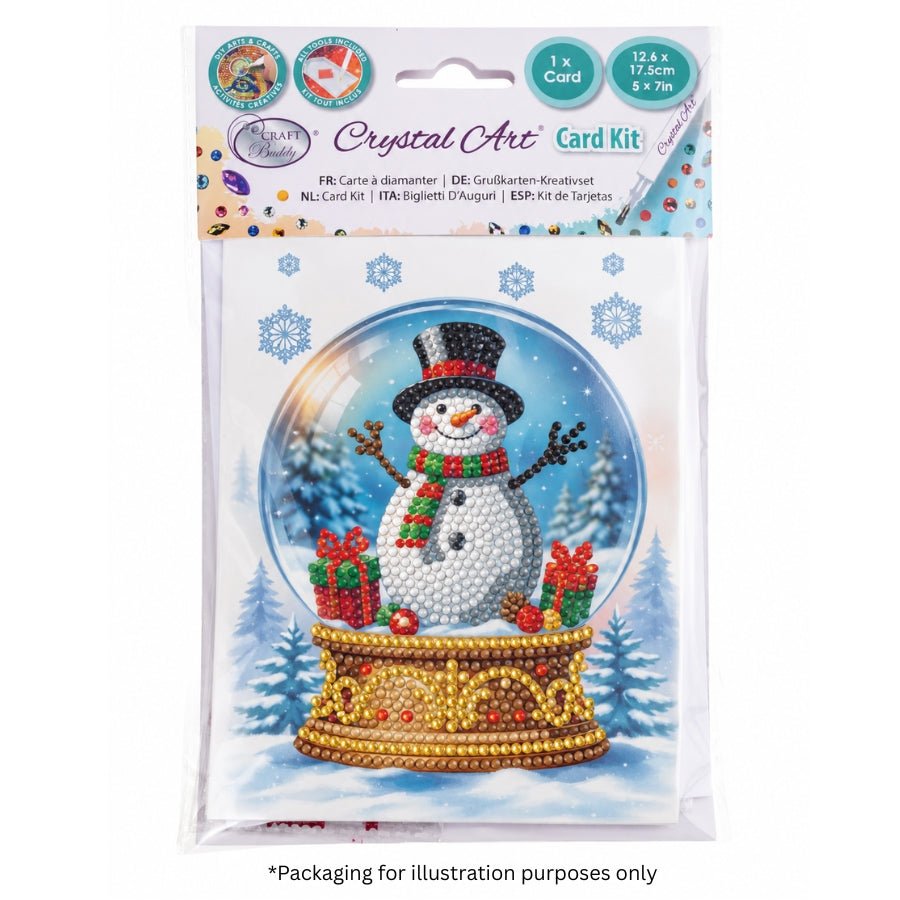 Jolly Snowman Crystal Art Card Kit 12x17cm
