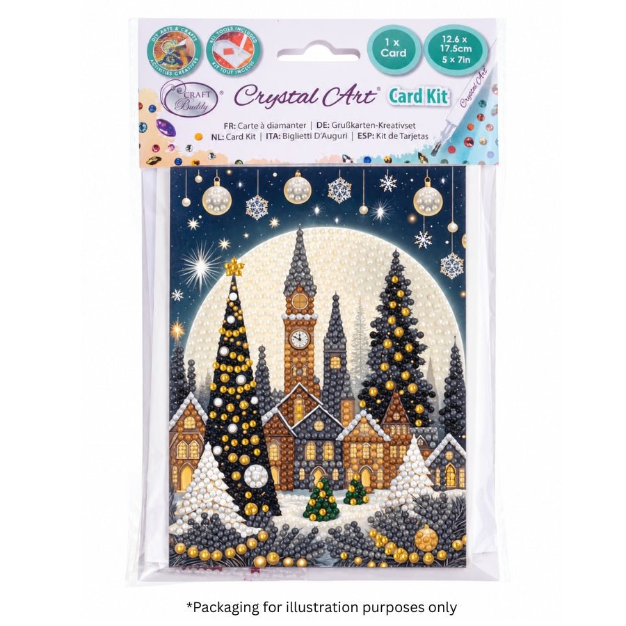 Silent Night Crystal Art Card Kit 12x17cm