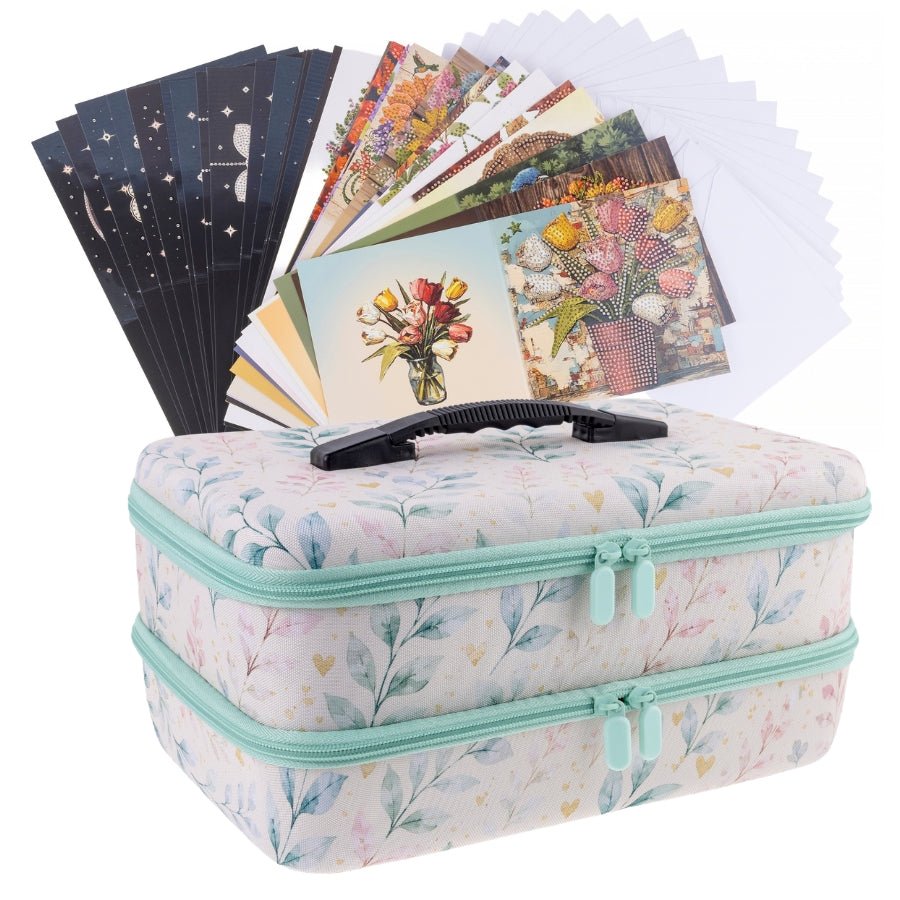 Crystal Art & Pearl Art Mega Card Collection with Storage Case