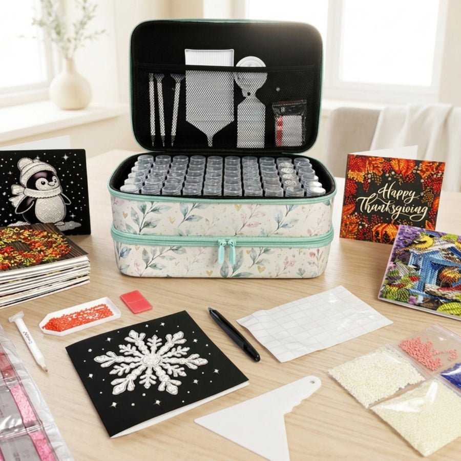 Crystal Art & Pearl Art Mega Card Collection with Storage Case