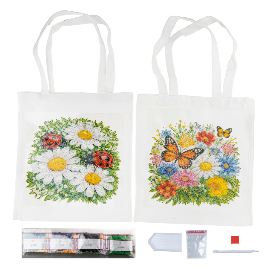 Crystal Art Summer Canvas Bag Kit Set of 2