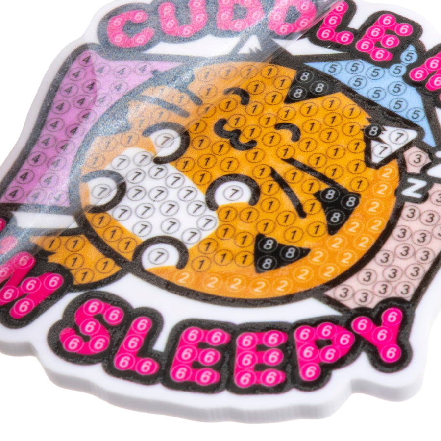 Cuddle Me I'm Sleepy Crystal Art Bag Charm Kit Fuzzballs