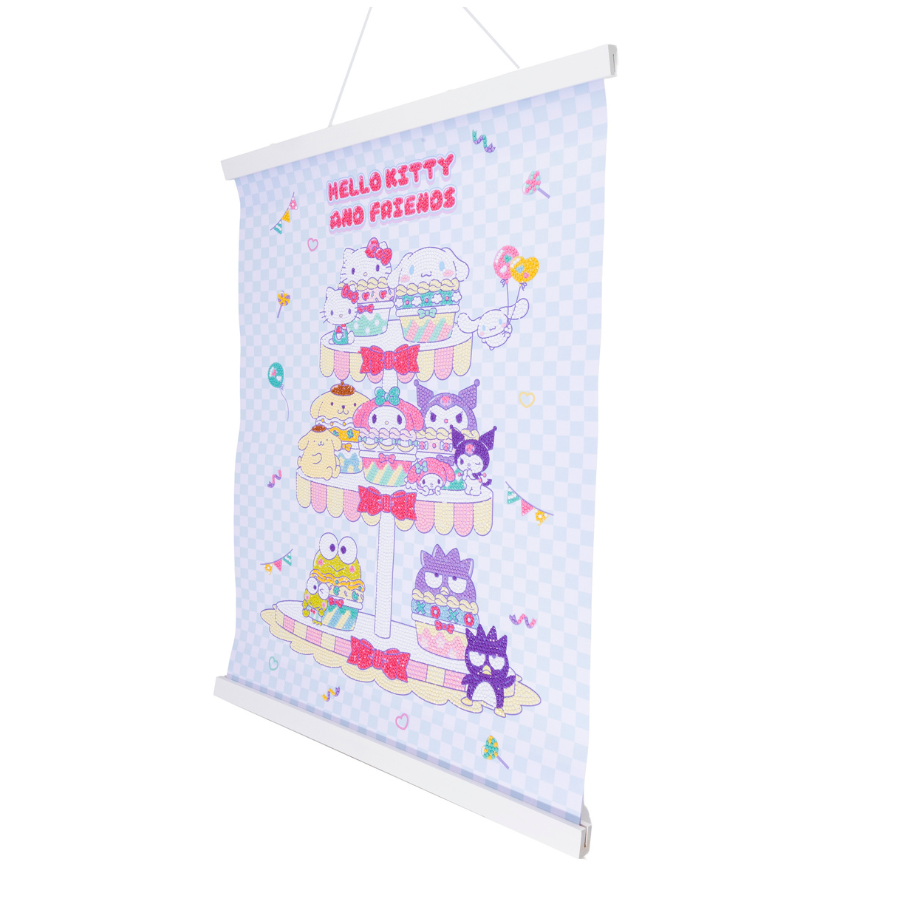 Cupcake Friends Crystal Art Scroll Kit 40x50cm Hello Kitty