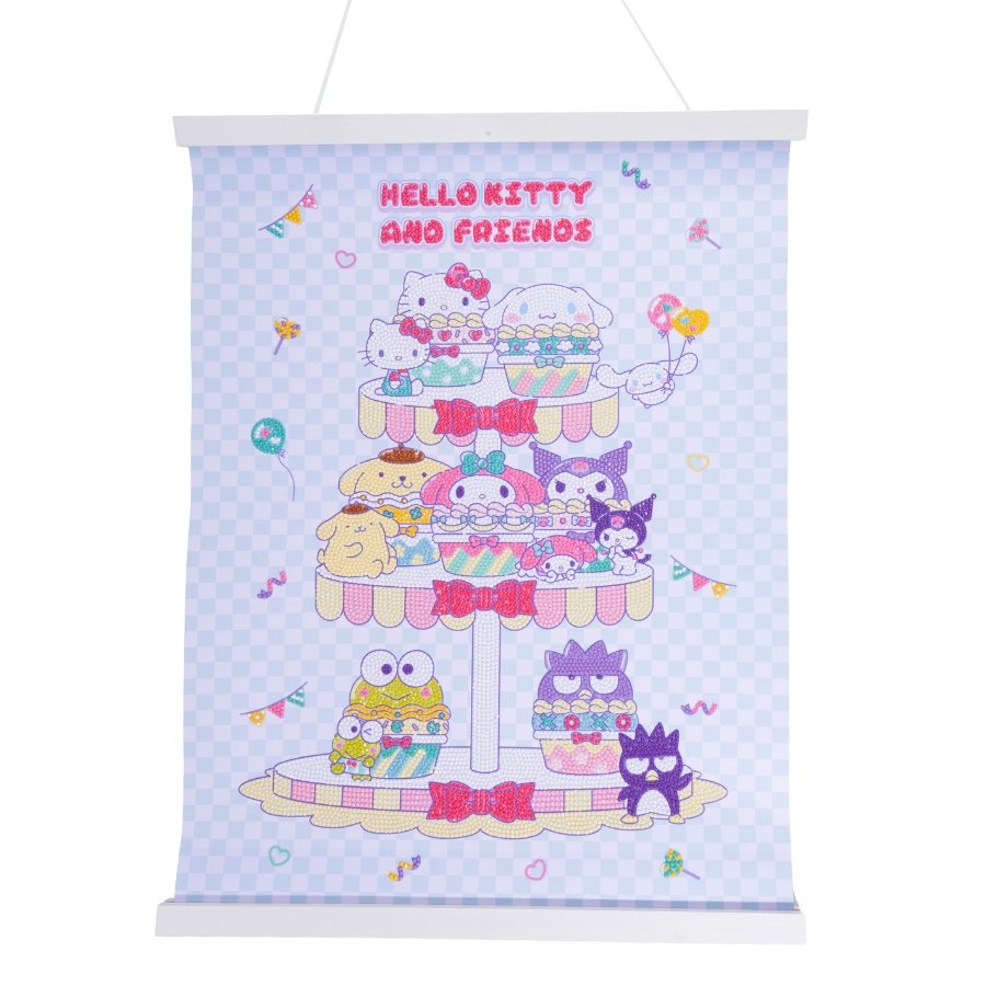 Cupcake Friends Crystal Art Scroll Kit 40x50cm Hello Kitty