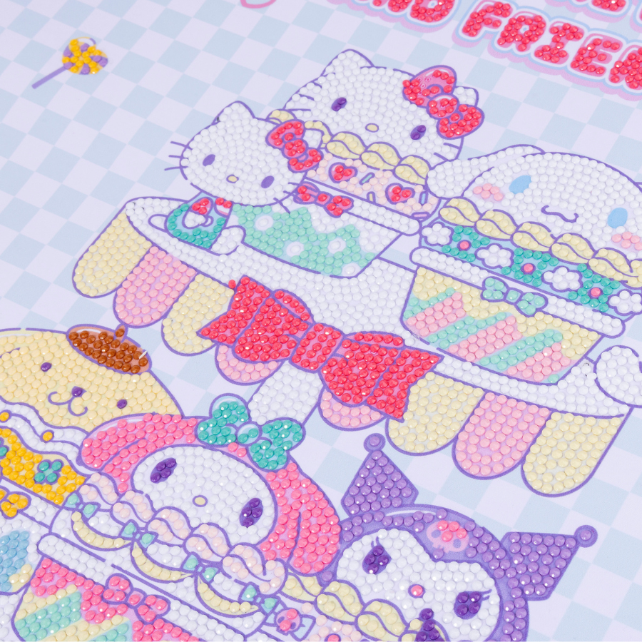 Cupcake Friends Crystal Art Scroll Kit 40x50cm Hello Kitty