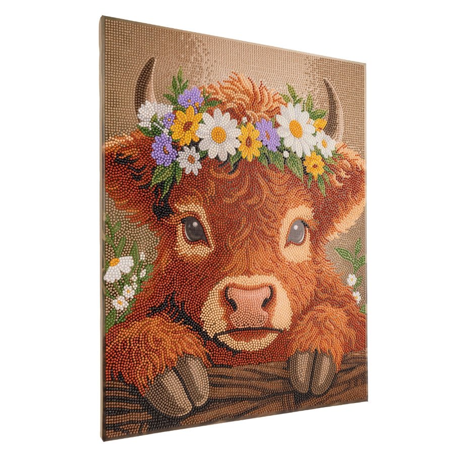 Cute Calf Crystal Art Canvas Kit 40x50cm