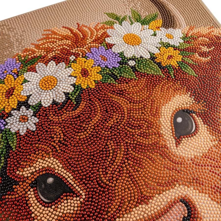 Cute Calf Crystal Art Canvas Kit 40x50cm