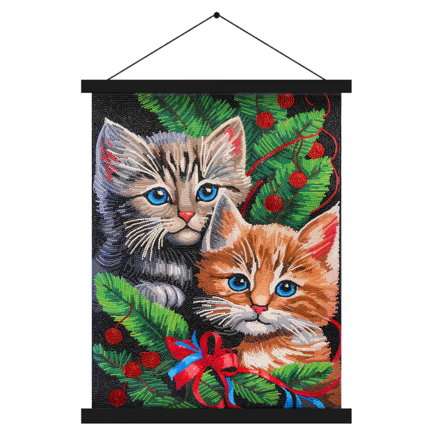 Cute Cats Crystal Art Scroll Kit 40x50 8